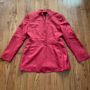 Akris Red Two Button Blazer Sz 6